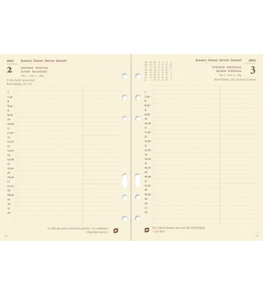 Calendarium 2023 Standard/Personal Day per page cream